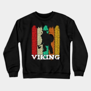 Vikings - Retro Style Viking Vintage Silhouette Crewneck Sweatshirt